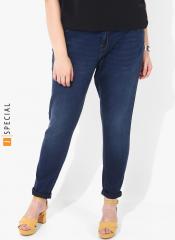 Dorothy Perkins Blue Slim Fit Mid Rise Light Fade Jeans women