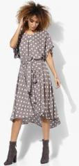 Dorothy Perkins Curve Grey Spot Fit And Flare women