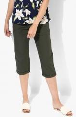 Dorothy Perkins Green Solid Slim Fit Chinos women