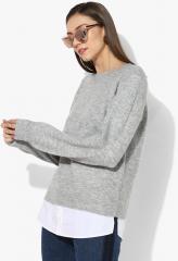 Dorothy Perkins Grey Solid Sweater women