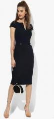 Dorothy Perkins Navy Blue Coloured Solid Bodycon Dress women