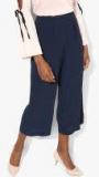 Dorothy Perkins Navy Blue Solid Coloured Pants women