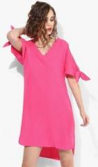 Dorothy Perkins Pink Coloured Solid Shift Dress women