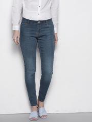 DOROTHY PERKINS Women Blue Skinny Fit Mid Rise Clean Look Stretchable Jeans