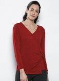 DOROTHY PERKINS Women Red Solid Wrap Top