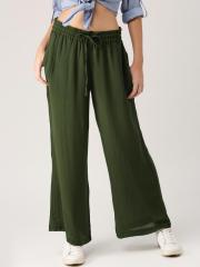 Dressberry Olive Solid Chinos women