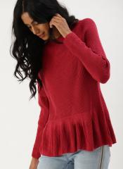 Dressberry Red Solid Pullover women