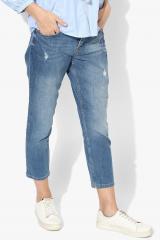 Esprit Blue Washed Regular Fit Jeans women