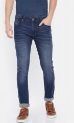 Ether Blue Skinny Fit Mid Rise Clean Look Jeans men