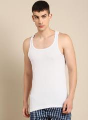 Ether White Solid Innerwear Vest Ethr Rb Pk1 001A men