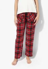 F Loop Red Checked Pant women