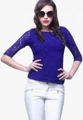 Faballey Blue Embroidered Blouse women