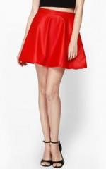 Faballey Red Flared Skirt women