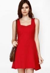 Faballey Red Solid Dress women