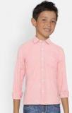 Fame Forever by Lifestyle Boys Pink Regular Fit Solid Casual Shirt