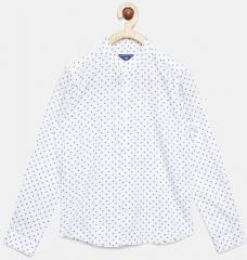 Fame Forever By Lifestyle Off White Regular Fit Printed Casual Shirt boys