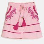 Fame Forever By Lifestyle Pink Embroidered A Line Skirt girls
