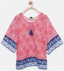 Fame Forever By Lifestyle Pink Printed Casual Top girls
