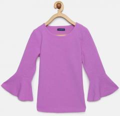 Fame Forever By Lifestyle Purple Embellished Top girls