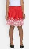 Fame Forever By Lifestyle Red Embroidered Skirt girls