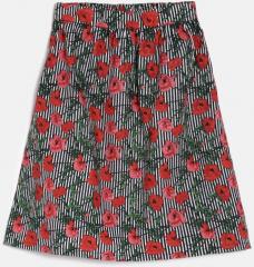 Fame Forever By Lifestyle Red Printed A Line Midi Skirt girls
