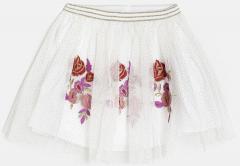 Fame Forever By Lifestyle White Printed Flared Mini Skirt girls