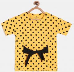 Fame Forever By Lifestyle Yellow Printed Regular Top girls