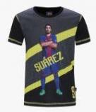 Fc Barcelona Grey Printed Round Neck T shirt boys