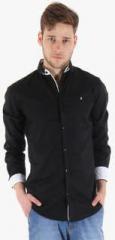 Fifty Two Black Solid Regular Fit Casual Shirt men
