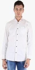 Fifty Two White Solid Regular Fit Casual Shirt men