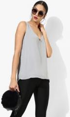 Forever 21 Grey Solid Blouse women