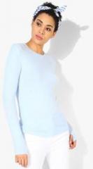 Forever 21 Light Blue Solid Sweater women
