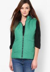 Fort Collins Green Sleeve Less Jacket women