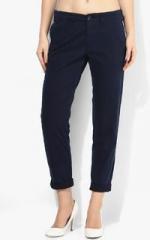 French Connection Blue Solid Chinos women