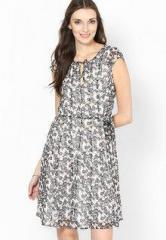 French Connection Light Grey Printed Day Dress women