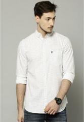 French Connection White Printed Slim Fit Casual Shirt men
