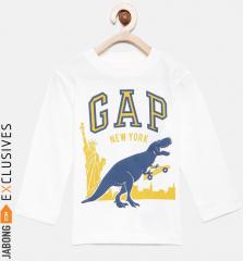 Gap Baby Boys' Off White Graphic Print T Shirt boys