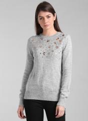 Gap Grey Solid Pullover Sweater women