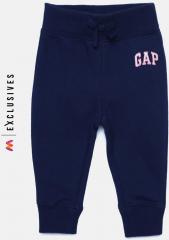 Gap Navy Blue Pull On Track Pants In Fleece girls