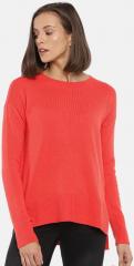 Gap Red Solid Pullover Sweater women