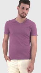 Gas Purple V Neck T Shirt men