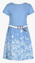 Gini & Jony Blue Casual Dresses & Frocks girls