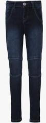 Gini And Jony Navy Blue Regular Fit Jeans girls