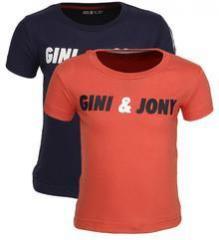 Gini & Jony Pack Of 2 Blue Value Packs T Shirt boys