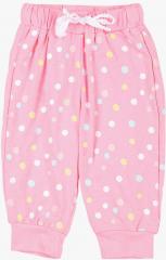 Gini And Jony Pink Regular Fit Printed Formal Trousers girls