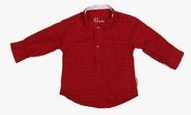 Gini And Jony Red Regular Fit Casual Shirt boys