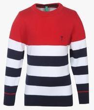 Gini & Jony Red Striped Sweater boys