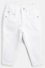 Gini And Jony White Regular Fit Mid Rise Clean Look Stretchable Jeans girls