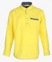 Gini And Jony Yellow Regular Fit Casual Shirt boys