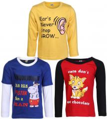 Gkidz Gkiidz Pack Of 3 Full Sleeve T Shirts For Boys boys